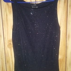 Two piece sparkly tank and skirt set